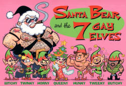 gay santa bear elves